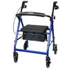 Mckesson 4-Wheel Rollator, Blue, Folding, Aluminum Frame, 300 lb. Capacity 146-R726BL